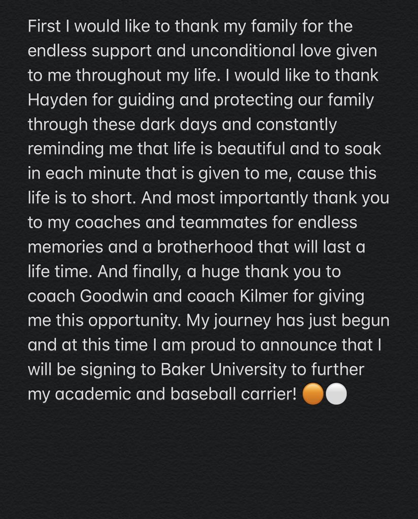 Miller66John's tweet photo. Extremely grateful and ready for the next chapter of my life. #gowildcats @BakerUBaseball https://t.co/VTNKalS7Sh