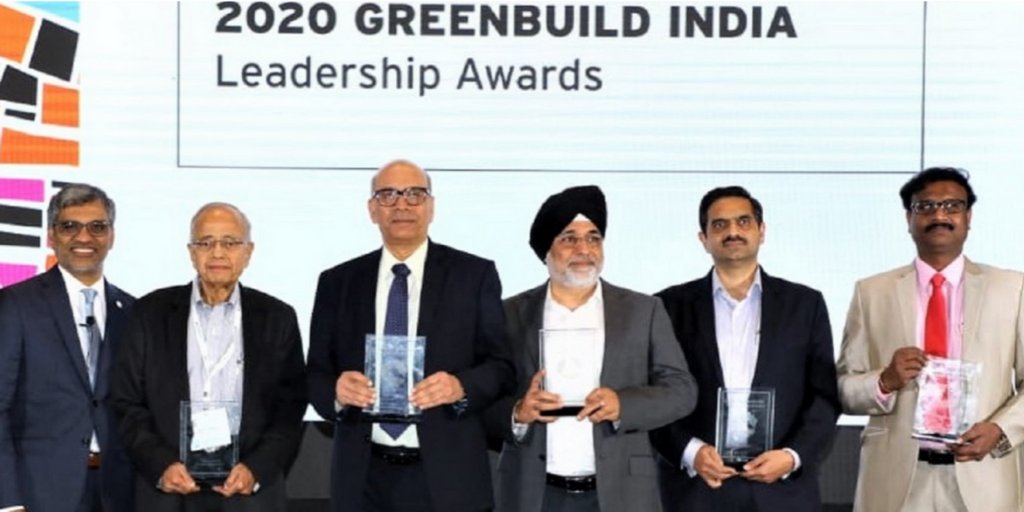 GBCI_India's tweet photo. Six of India's outstanding green building leaders were honored at #GreenbuildIndia last week for their pioneering work advancing the development of sustainable and resilient buildings, cities and communities: https://t.co/zKWdUfPGSm https://t.co/NBZgcTm329