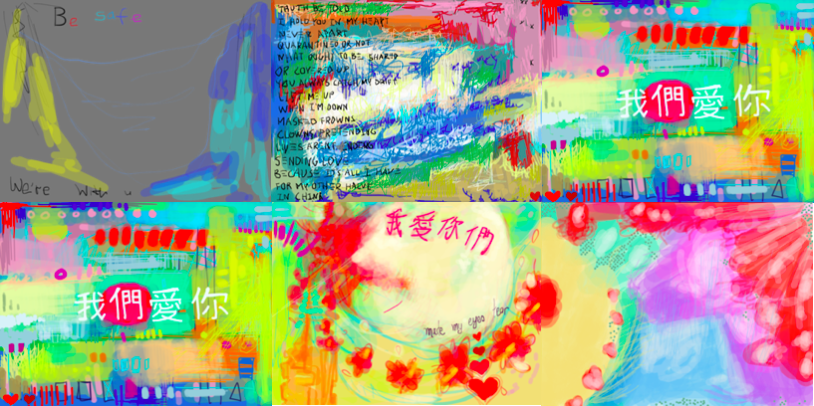 DADA (@powerdada) on Twitter photo Art is solidarity. Our friend LuShan got messages from <a href="/simon_wairiuko/">Simon Wairiuko</a> in Kenya, Alex Henry in the US, Bea in France, and herself in China. #coronavirus Art is solidarity. Our friend LuShan got messages from <a href="/simon_wairiuko/">Simon Wairiuko</a> in Kenya, Alex Henry in the US, Bea in France, and herself in China. #coronavirus