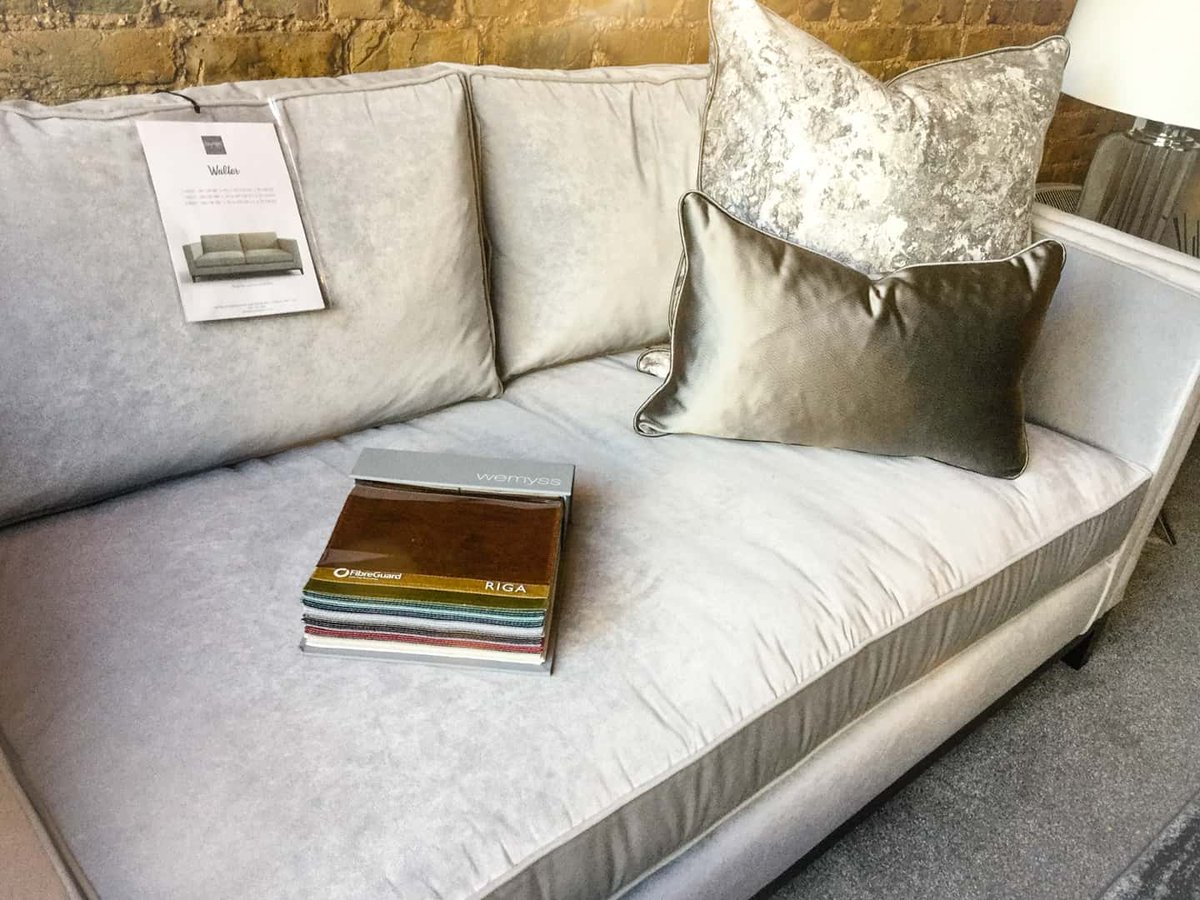 WemyssFabrics's tweet photo. Showcasing the lovely Riga, thank you @sofas_london 🥰 https://t.co/IqQYGR1y3P
