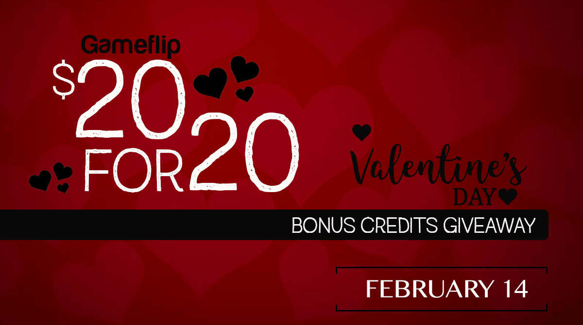 Gameflip's tweet image. 💘VALENTINE’S DAY GIVEAWAY💘

You can WIN 20x *$20* in Credits.

All you have to do is...

✅ Follow
♻️ Like &amp;amp; Retweet
👉 🔗 your @Gameflip account.

➡️Bonus:
😍Leave us a review on Sitejabber  sitejabber.com/reviews/gamefl… 

Ends Feb 14th! Winners will be announced same day.
