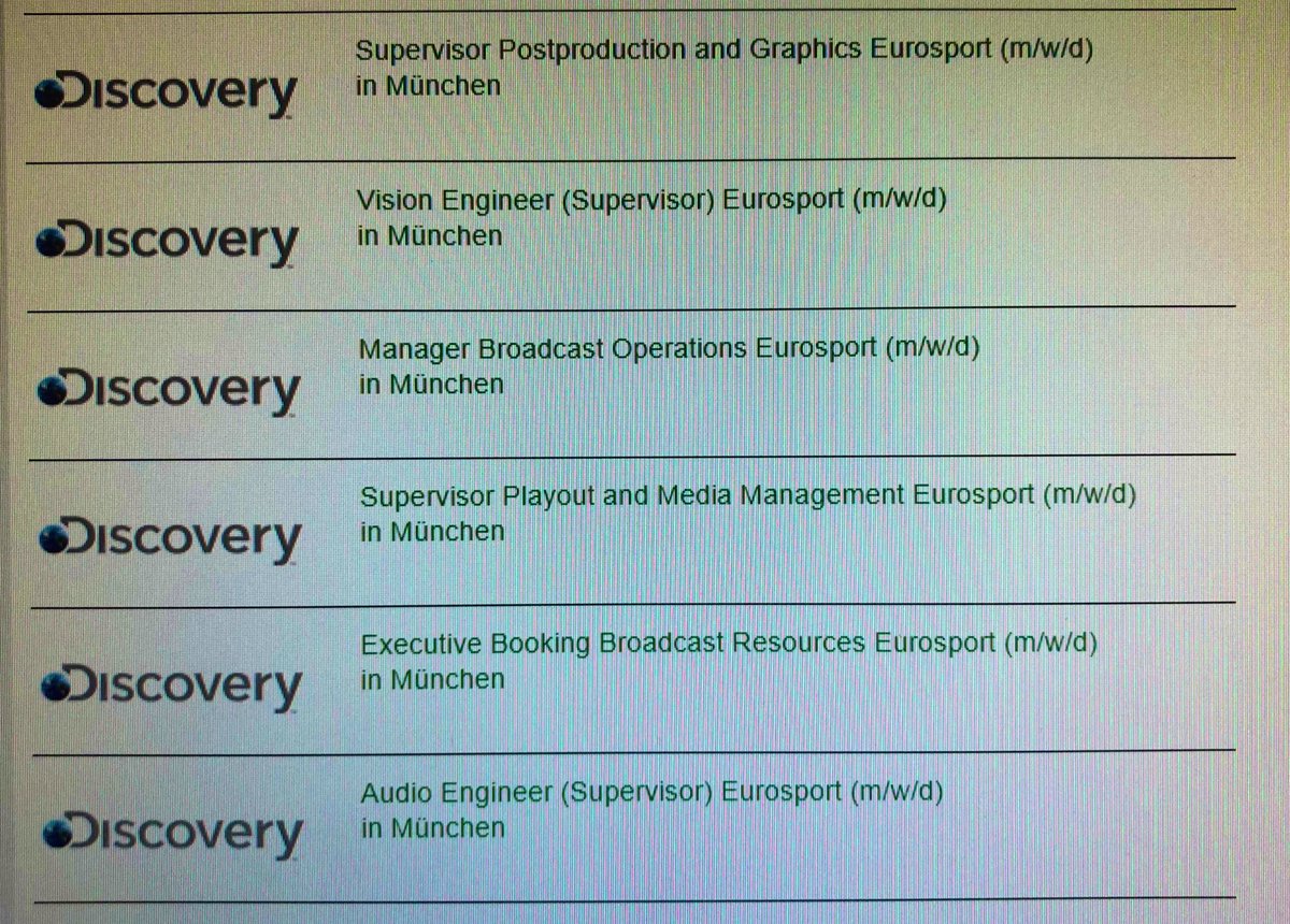 Ladies &amp; gentlemen - as we keep investing, please find hereafter our latest permanent job offers. 6 vacancies in our Munich team as of now. Check it out on <a href="/DWDL/">Medienmagazin DWDL</a> job section.

#brodcast #dreamjob #wasmitmedien #career #opportuntity #newjob