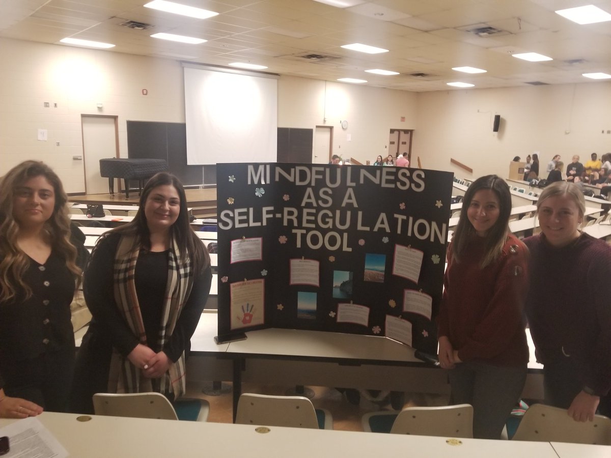 misscaro_a's tweet photo. Today we had an education conference in which teacher candidates presented their project based learning project. Our group presented about mindfulness and its benefits in a classroom setting.  @UWindsor https://t.co/Sy1rtOkQOH