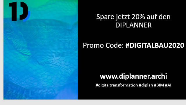DiplanBits's tweet photo. Endlich ist es soweit: die #DigitalBau2020 in Köln ist startklar. Wir sind vor Ort und natürlich auch online:https://t.co/tEdSx0PhCR. Spare 20% mit dem Promo Code #DIGITALBAU2020 auf dein DIPLANNER Projekt. #faszinationdigital #architektur #bim #KI #digitaltransformation #Köln https://t.co/2l3DNinHPO