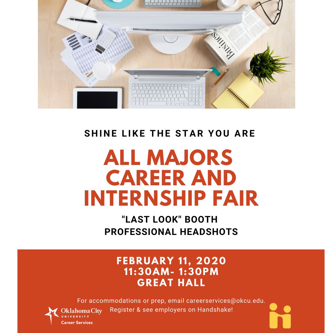 OCUCareers's tweet photo. Join us at our Career Fair tomorrow!! If you haven't already, make sure to RSVP on Handshake. We hope to see you there! https://t.co/nj6CCBlO0B