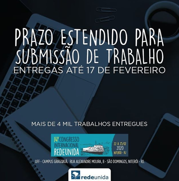 redescola's tweet photo. #Congresso
Atenção: prazo para submissão de trabalhos para o 14º Congresso Internacional da @rede_unida, foi estendido até 17 de fevereiro!
Saiba mais em: https://t.co/ag6WRYw4dF
#RedEscola #Fiocruz #ENSP #RedeUnida #SUS https://t.co/XjYNxqFBJh