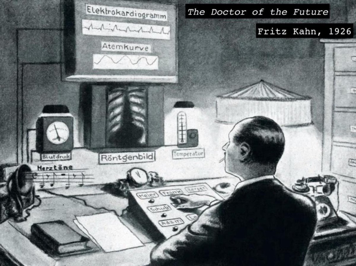 JohnNosta's tweet photo. An interesting look back a hundred years at this futurist's view of #medicine.   h/t Igor Korolev, DO, PhD #digitalhealth #healthtech #pharma https://t.co/o2I4bXxw75
