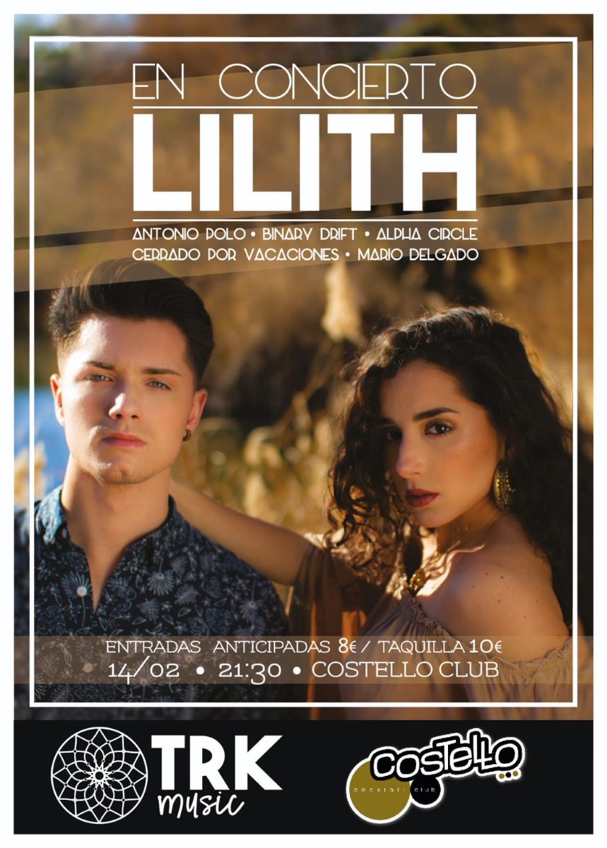 elmundodetulsa's tweet image. 14 de Febrero | Concierto de LILITH en @CostelloClubMad  #Madrid juntos a bandas invitadas: @RealAlphaCircle, @binarydrift entre muchas otras.

Entradas: notikumi.com/2020/2/14/lili…