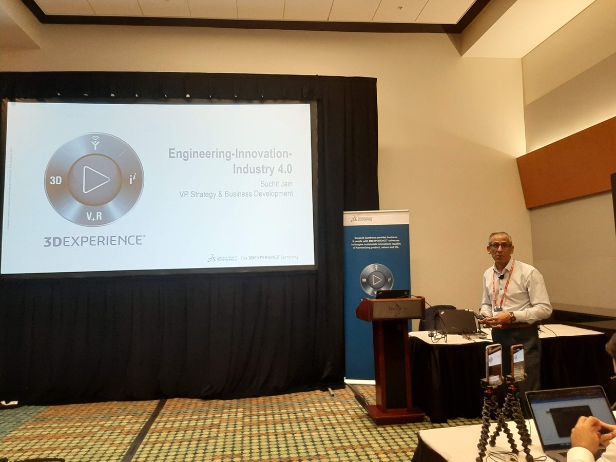 r_metalmecanica's tweet photo. Conferencia con Suchit Jain, VP de estrategia y desarrollo de negocios de @Dassault3DS sobre su visión de #Industry40: La era del #engineering40 será la de la automatización basada en conectar la gran cantidad de datos disponibles. #3DXW20 https://t.co/j3Wy8pr2Xm