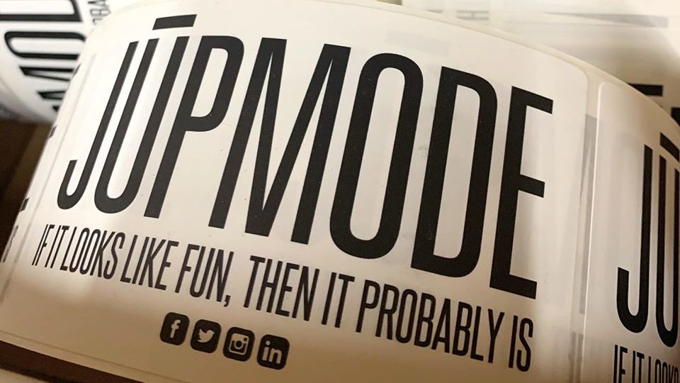 jupmode's tweet photo. We’re going to start reusing cardboard boxes that our blank shirts come in for packaging our custom orders &amp; labeling them with these stone labels, instead of using branded boxes. We believe that reducing &amp; reusing should be the first steps in the process to be more sustainable. https://t.co/kLxaNumRX4