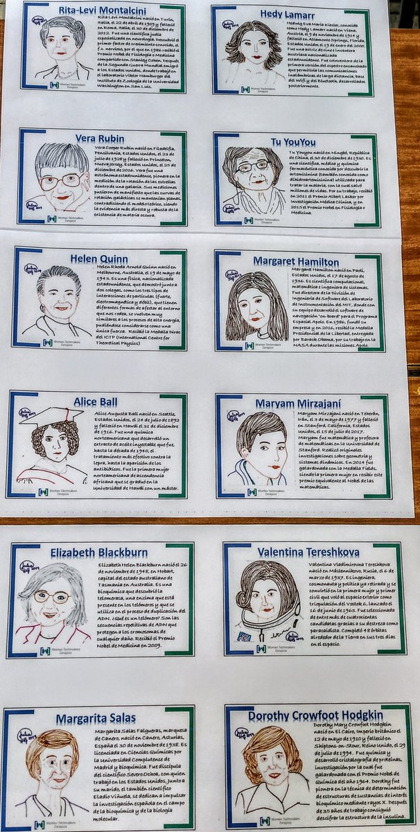 Alice_Wall_'s tweet photo. Plastificadas y listas para servir de inspiración en la gymkana de mañana y proyectos posteriores. Gracias @Leticiaggrijota a Julia por los dibujos de las fichas #wtmz19
#11F #Despierta #CómoLoVes @santa_ana_vcruz #Igualdad https://t.co/CKYDfbZrao