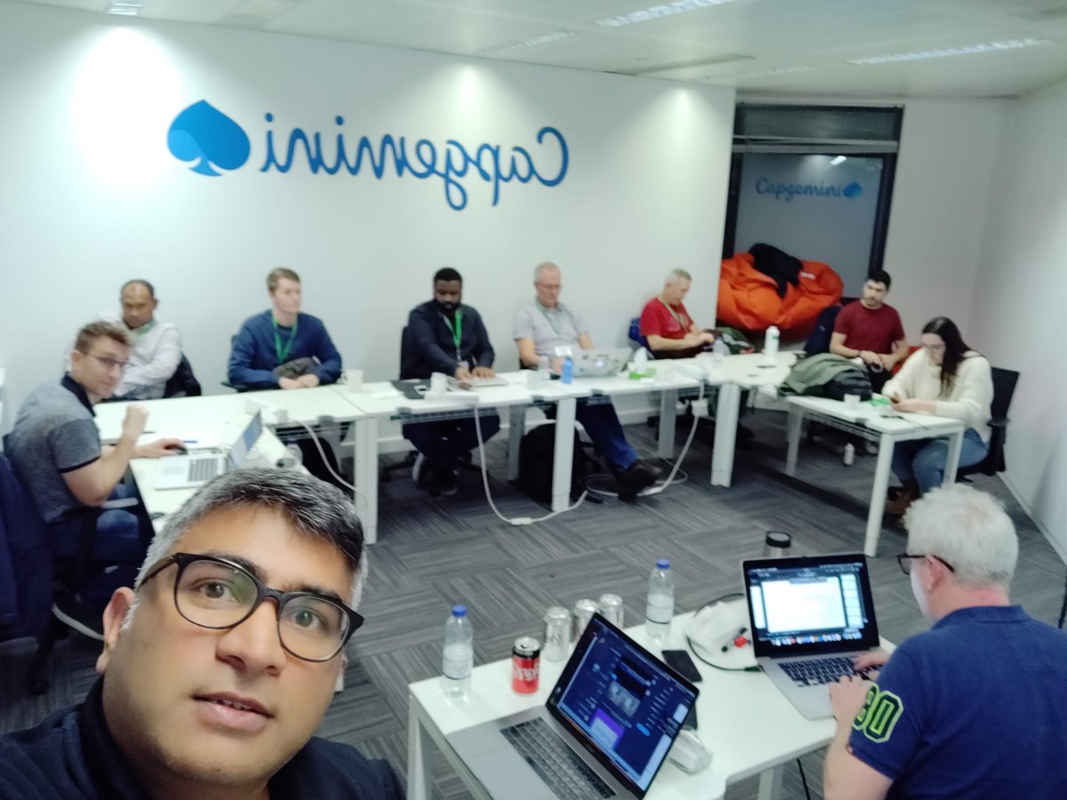 Our Next batch of future CKAs hard at work on 1st Day of K8s boot camp ! Gonna be a busy week. #LifeAtCapgemini #LoveYourCareer #CKATheEasyWay #AwesomeEngineer
