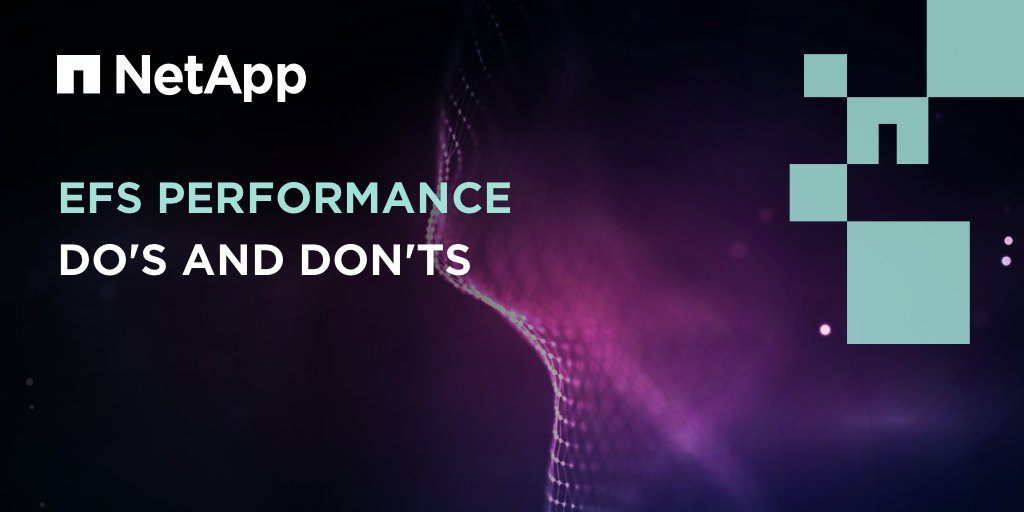 MJCirrincione's tweet image. Read this blog to learn which scenarios are best suited to EFS, how to use EFS performance options, and get tips to optimize your performance with the service:  hubs.ly/H0my9pM0 by @NetAppCloud #CloudSharing #Amazon