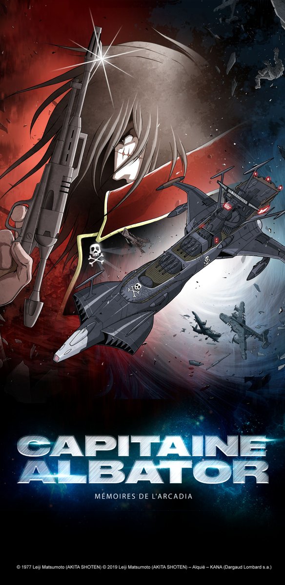 Albator_SSX's tweet photo. Les Editions Kana proposent sur leur plateforme plusieurs fonds d'écran pour smartphones, tablettes et PC de « Capitaine Albator - Mémoires de l'Arcadia » 「キャプテンハーロックアルカディアの記憶」 : https://t.co/4isyDk5tWj
#Albator #Alquie #Leiji #Harlock #ハーロック https://t.co/6wjG9Odu5h