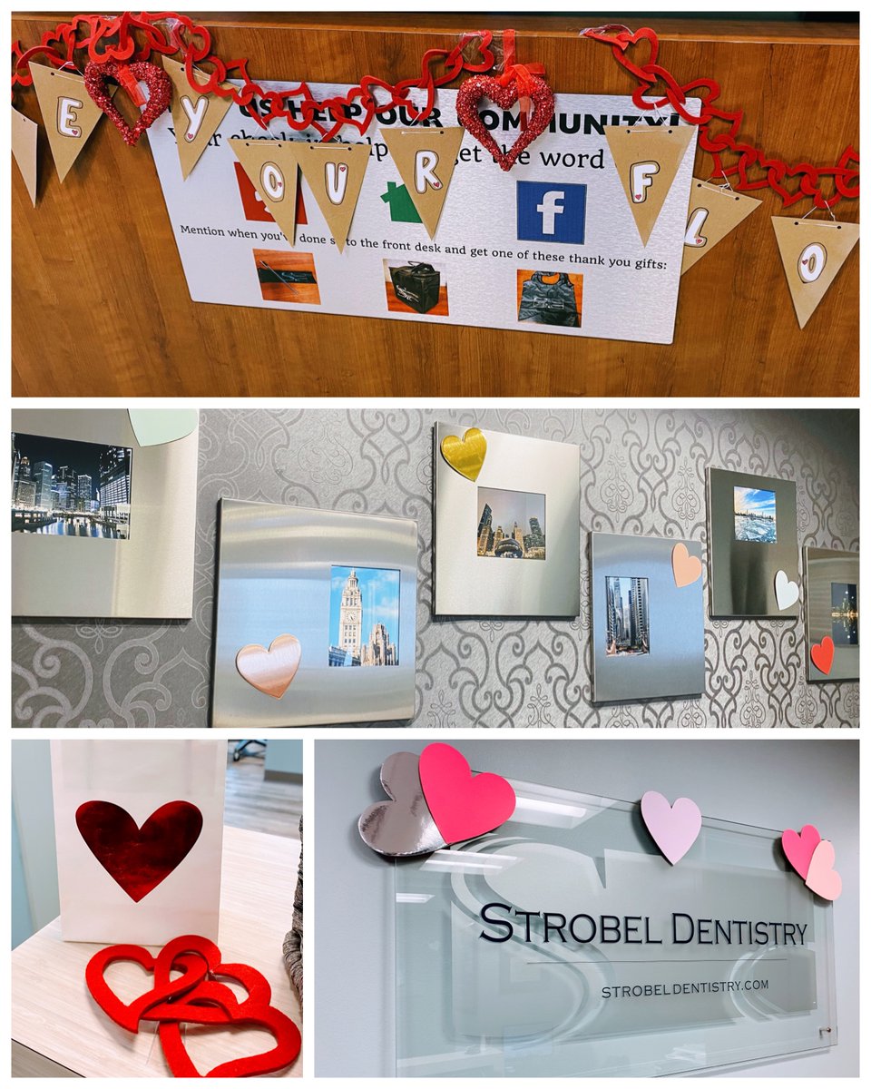 StrobelDentist's tweet photo. Feeling the love this week! #valentinesday #chicagodentist #loveyourfloss #downtowndentist #strobeldentistry https://t.co/Rf40OwXSUB