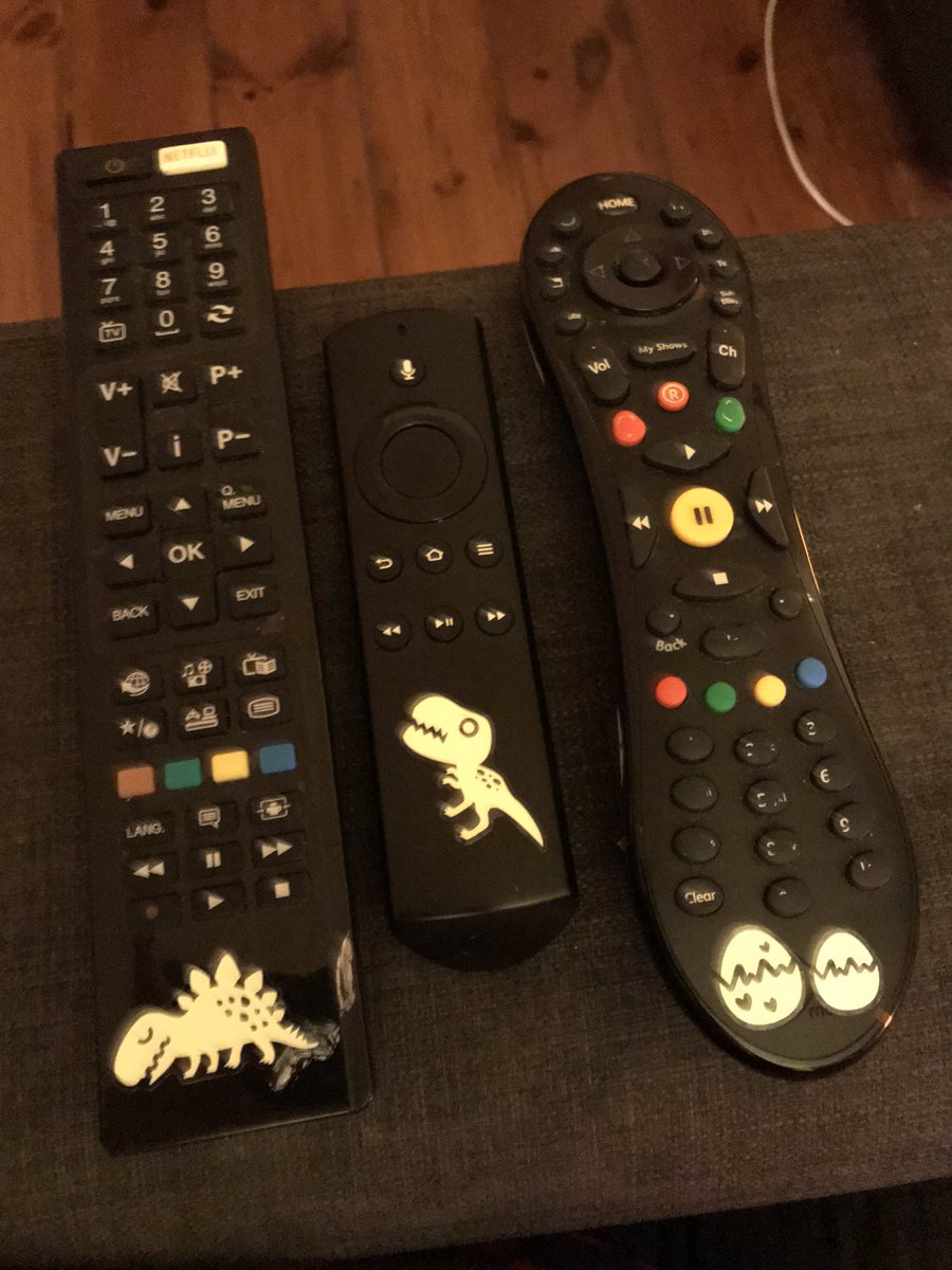 Lesbob's tweet photo. Finding ways to stop losing my remotes. #luminous https://t.co/cqFi8Pxldp