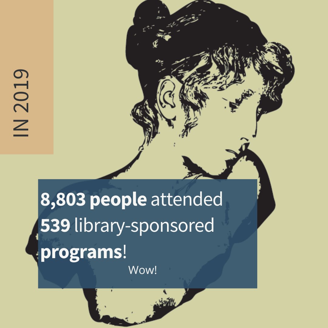 delphipublib's tweet photo. From reading to resumes and cooking to coding clubs, the Delphi Public Library is a source of lifelong learning for all. In 2019, 8,803 people attended 539 library-sponsored programs. Wow!
#LibraryStatehouseDay
#INLibrarySnapshotDay
@ilfonline https://t.co/GiPrDkdOJZ