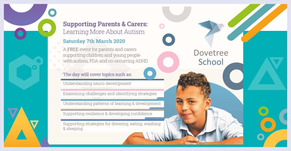 WitherslackGrp's tweet photo. Join us for our free ‘Supporting Parents and Carers: Learning more about Autism' workshop taking place at Dovetree School in Hinckley on Saturday 7th March. For all the details and to book your place click the link here https://t.co/R4qsPQauZX #wgevents https://t.co/NFezDHPzU0