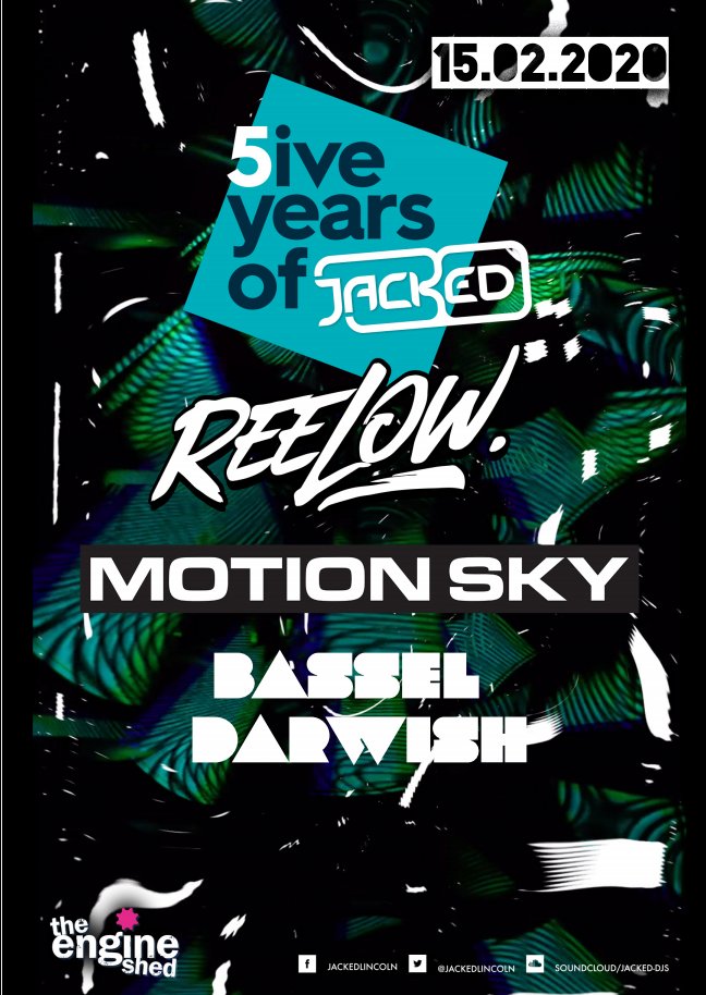 5 sleeps til 5 years of <a href="/jackedevent/">JACKED EVENTS</a> <a href="/engineshed/">The Engine Shed</a> with <a href="/Reelow/">REELOW</a> <a href="/BasselDarwish_/">Bassel Darwish</a> <a href="/MotionSkyMusic/">Motion Sky</a> &amp; an epic after party at VOID ft special guest <a href="/prudencedjdj/">Prudence</a> tickets available from <a href="/fatsoma/">Fatsoma</a> &amp; @TicketArena #5yearsofJACKED