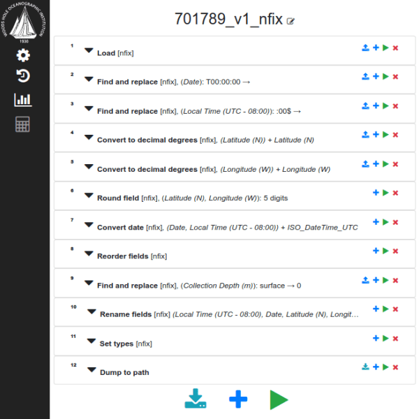 OKFN's tweet image. New blog post up about our #FrictionlessData for #ReproducibleResearch Pilot project with @BCODMO. Read how BCO-DMO&apos;s new data processing UI uses Data Package Pipelines to help data managers work with diverse oceanographic data:  bit.ly/2uBKUdj