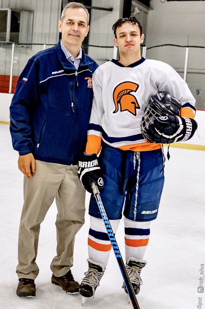 My boy, <a href="/A_A_Ron_314/">Aaron</a>, and I posing after his high school all star game. He had a goal and had a really solid game in a 6-4 loss.
