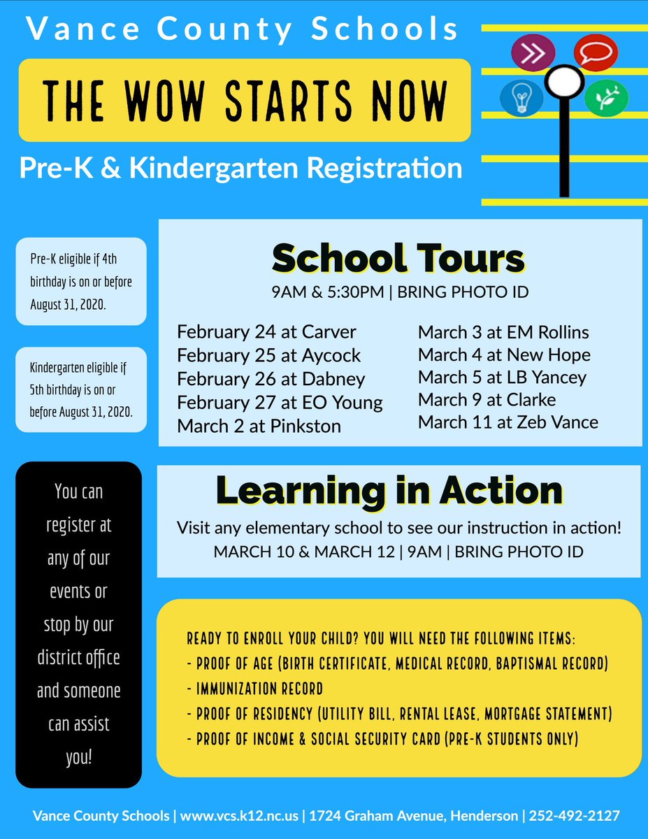 AYCOCKSCHOOL's tweet photo. February 25th is right around the corner. Make plans to come out to Aycock at 9:00 am! Take a tour! Meet our teachers! Prek &amp; Kindergarten Registration time is here! @borntoteachk @rdaniel74 @GerardoSherly @Christy092213 #weareaycock https://t.co/vBwS9HyRy9