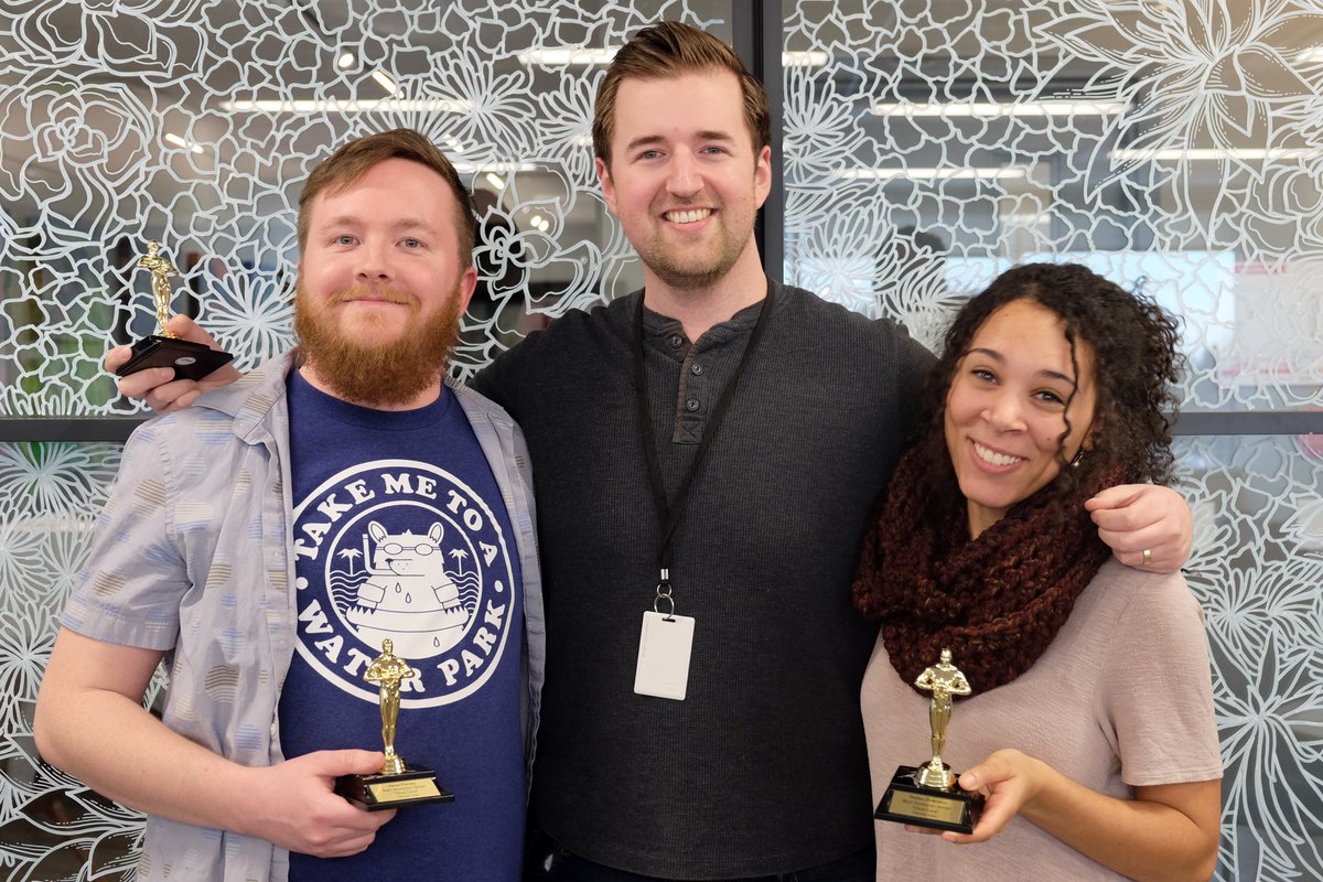 mercuryfilmwrks's tweet image. “Oscar Winning Animator” has a pretty nice ring to it doesn’t it?! Congrats to Adam, Collin and Naomi for their contributions to this year’s Oscar winning Best Animated Short Film, #HairLove! #Oscars