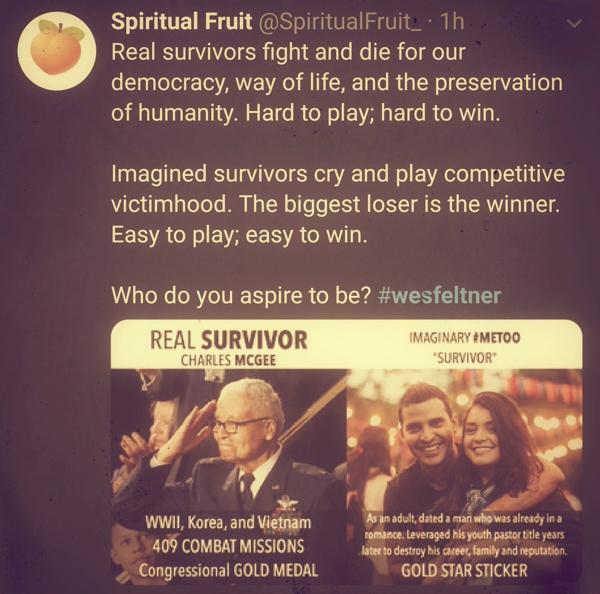 RestoreFeltner's tweet photo. This makes me SICK.

Isn't it time you move on, stop crying  that Wes Feltner is the victim? He committed pastoral abuse to obtain secret physical/sexual relations with young women (while likely dating his current wife)

Who do you aspire to be? #wesfeltner &amp; @SpiritualFruit_ https://t.co/e8ZZaT70DC