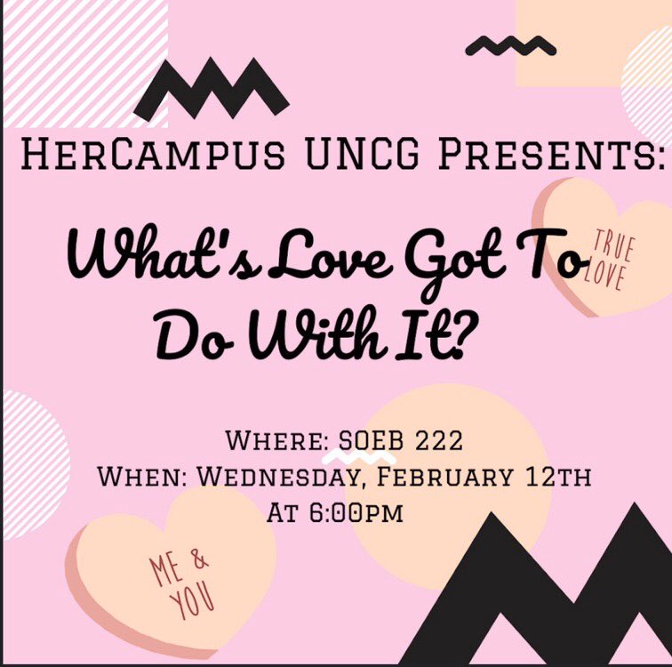 Come out to our program, “What’s Love Got To Do With It?” ❤️💕❤️💕 THIS Wednesday, 2/12 at 6pm in SOEB 222. You don’t want to miss it &amp; bring your friends! 🤗