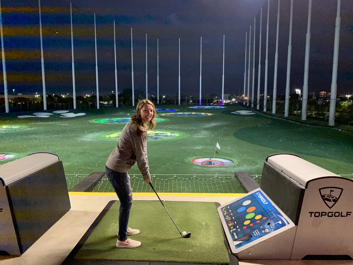 EricHarchuska's tweet photo. Finally made it to @Topgolf.  Great for the game and lots of fun. But more importantly that form is spot on! https://t.co/XIb2fFa6tv