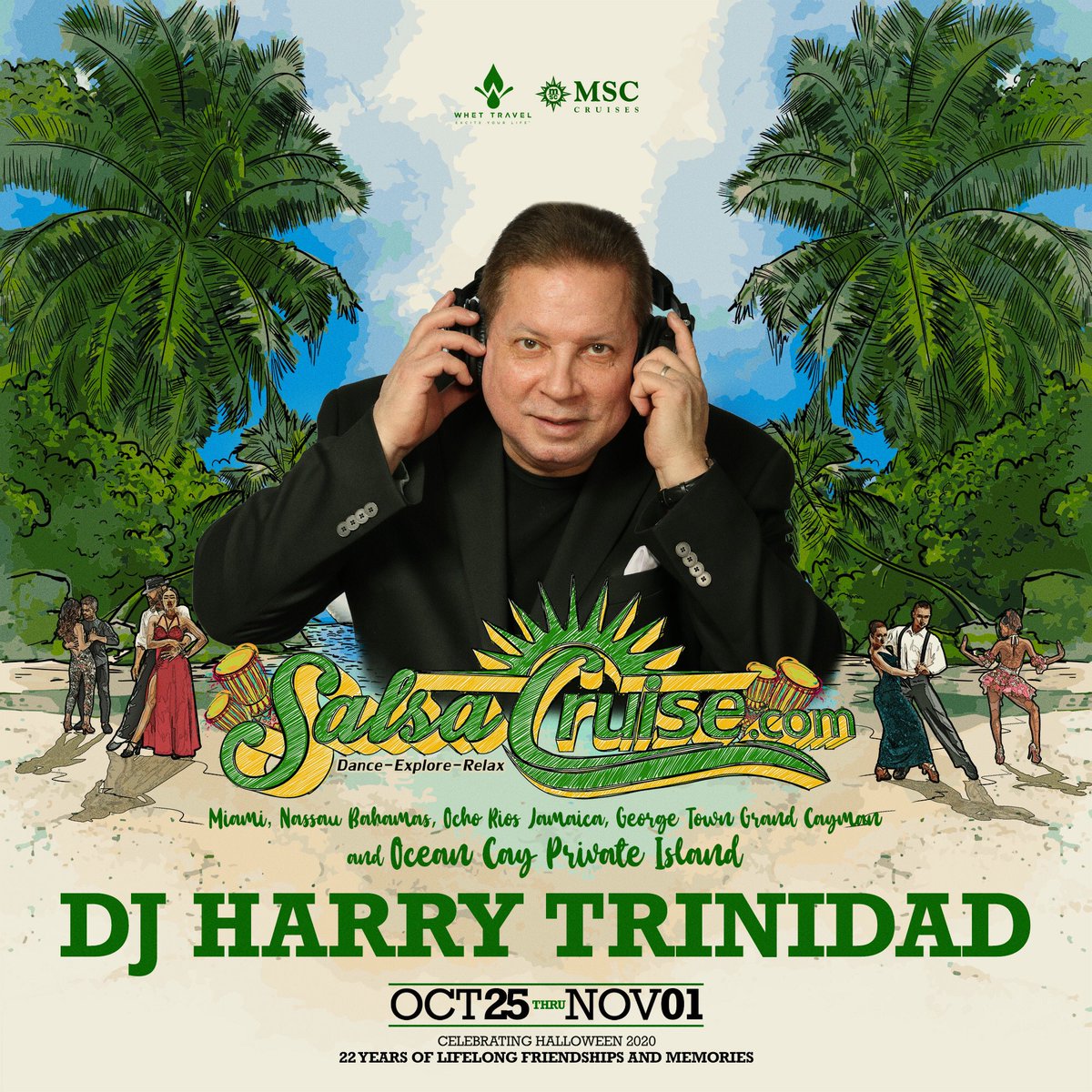 salsacruise's tweet photo. Announcing the 1st round of Salsa Cruise 2020 DJs: DJ @RalphieMercado, DJ Willie Matos, DJ Harry Trinidad, &amp; DJ Andy ‘El Mas Bailable’🔊🎉 they are going to bring the 🔥 to the MSC Armonia’s brand new 3,552 sq. ft. dance floor🕺🏻We’re 65% Sold Out! Visit https://t.co/u9g3Y5SxiL 🛳 https://t.co/5cTRhK0CtX