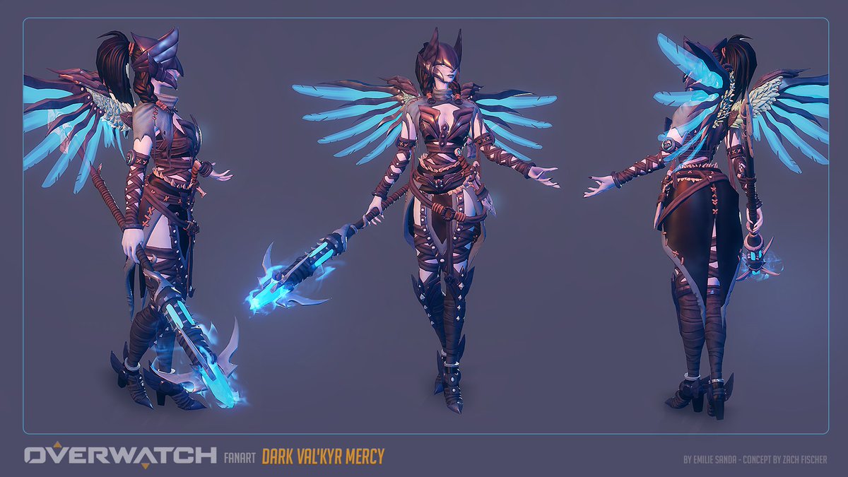 Here is Dark Val'kyr Mercy, it's my First PBR Character made at school. Original concept by Zach Fischer.
I tried to get as much as possible to the overwatch style !
#character #characterart #OverwatchFanart #Blizzard #blizzard2020 #modeling #3dart #mercy #darkvalkyr #overwatch
