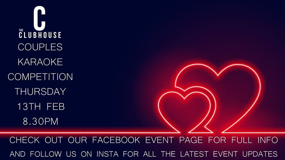 Don't forget, our Couple's Karaoke competition is this Thursday from 8.00pm. Will you be the dynamic duo to get the VIP treatment for the evening? Make sure you enter to be in with a chance!! Click the link below for full event details!

buff.ly/2OAkNdt