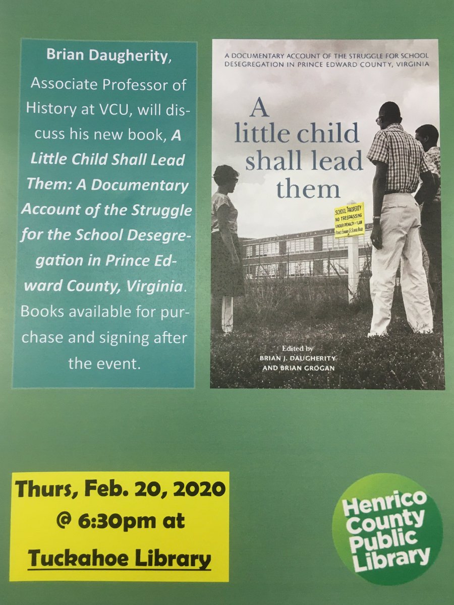 Please come out to Tuckahoe Library on February 20th for this special lecture from Co-Chair Brian Daugherity #dovehistory