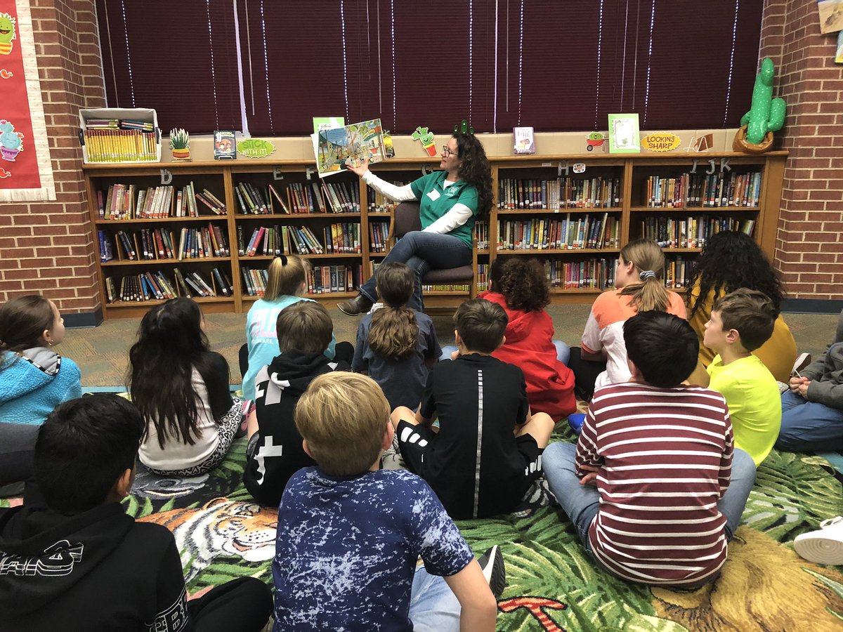 Thanks <a href="/PattersonMom08/">Jennifer Patterson</a> for reading to our sweet fifth graders during library today! <a href="/CESCowboys/">Colleyville Elementary School</a> @CESShimmick #WeAreGCISD