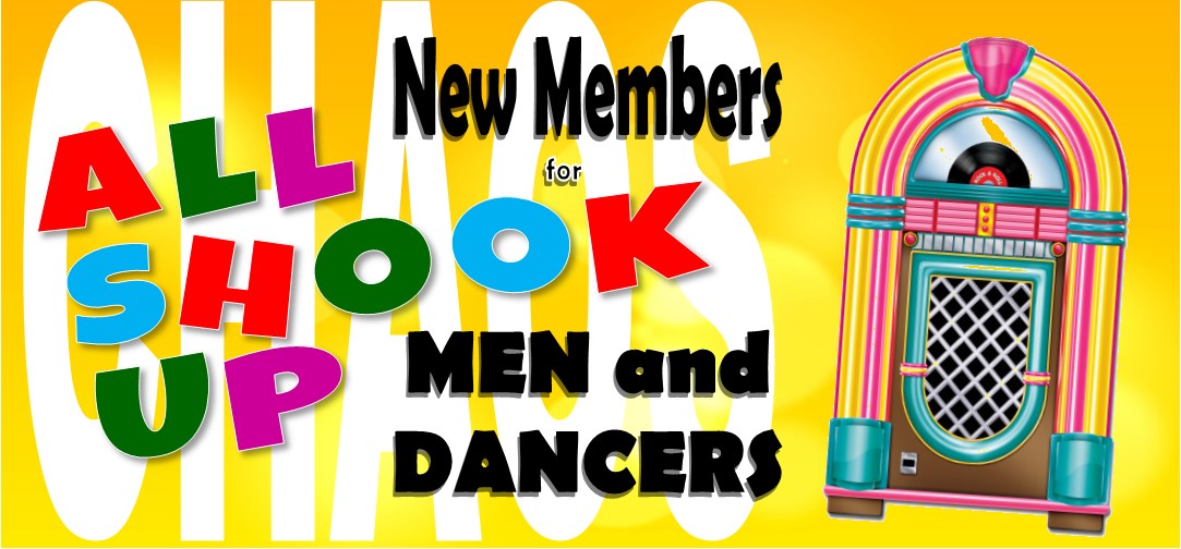 Get your blue suede shoes on and join 𝗖𝗛𝗔𝗢𝗦 for "𝗔𝗹𝗹 𝗦𝗵𝗼𝗼𝗸 𝗨𝗽". Showcasing the performing talent of the Black Country we're mainly looking for 𝗠𝗲𝗻 and 𝗗𝗮𝗻𝗰𝗲𝗿𝘀. Contact us either via Twitter or on 07801 381298. We sure would be delighted with your company!