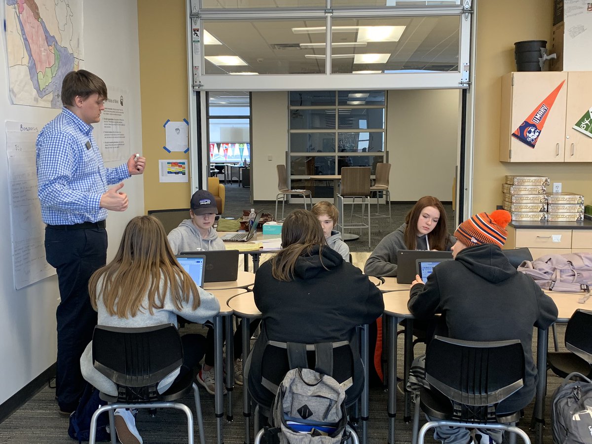 Legacy High School is co-teaching! Here we have a collaborative effort between the classroom teacher, student teacher, and library media specialist in a social studies propaganda podcast project. #learnbps @LMSJacobson <a href="/annebeninghof/">Anne M. Beninghof</a>