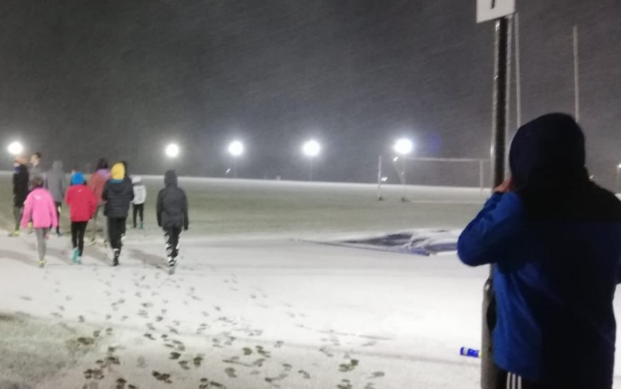 Endurance training for our athletes in Brynmawr (or should I say Narnia). Even the snow doesn't put them off. Hardcore 😊