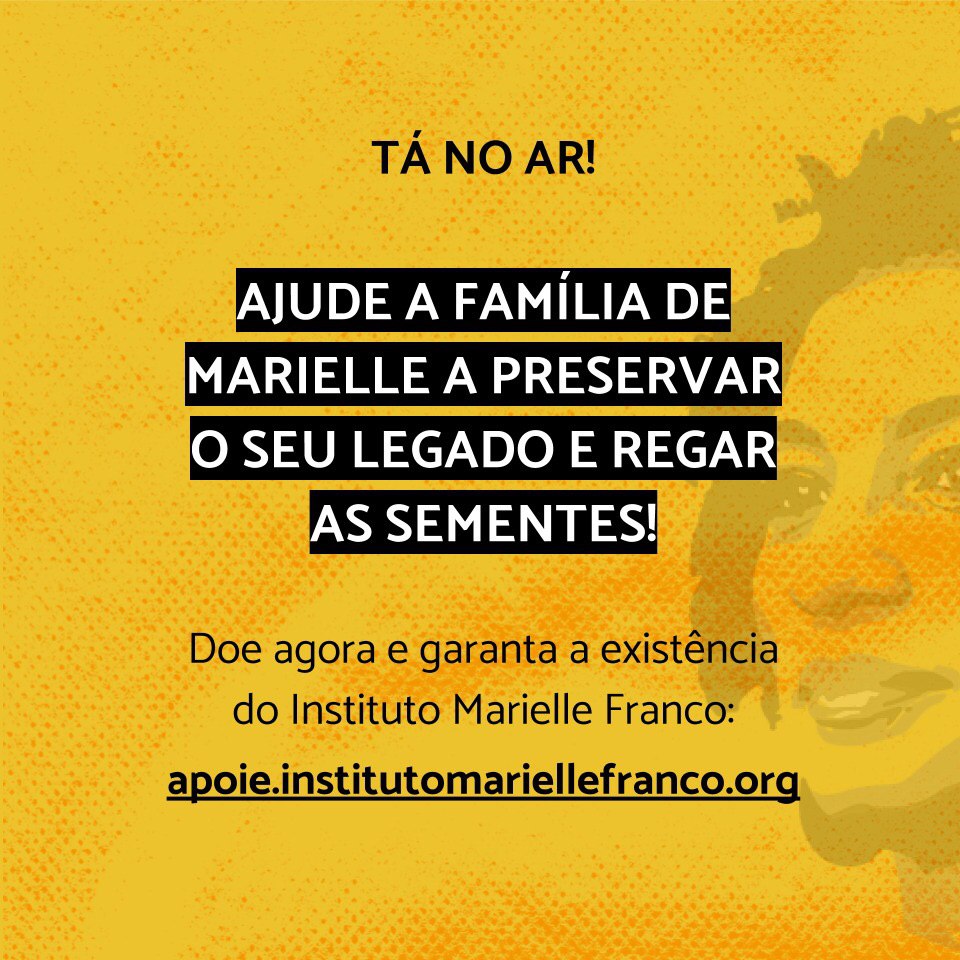 GENTE! Estamos precisando de ajuda para espalhar pra geral a campanha do <a href="/inst_marielle/">Instituto Marielle Franco</a> e bancar nossas primeiras ações (começando com uma Casa Marielle em março e circuito de lançamento no Brasil!) Qm topa ajudar? apoie.institutomariellefranco.org Doa aí e dá RT! #ApoieAFamíliaDaMarielle