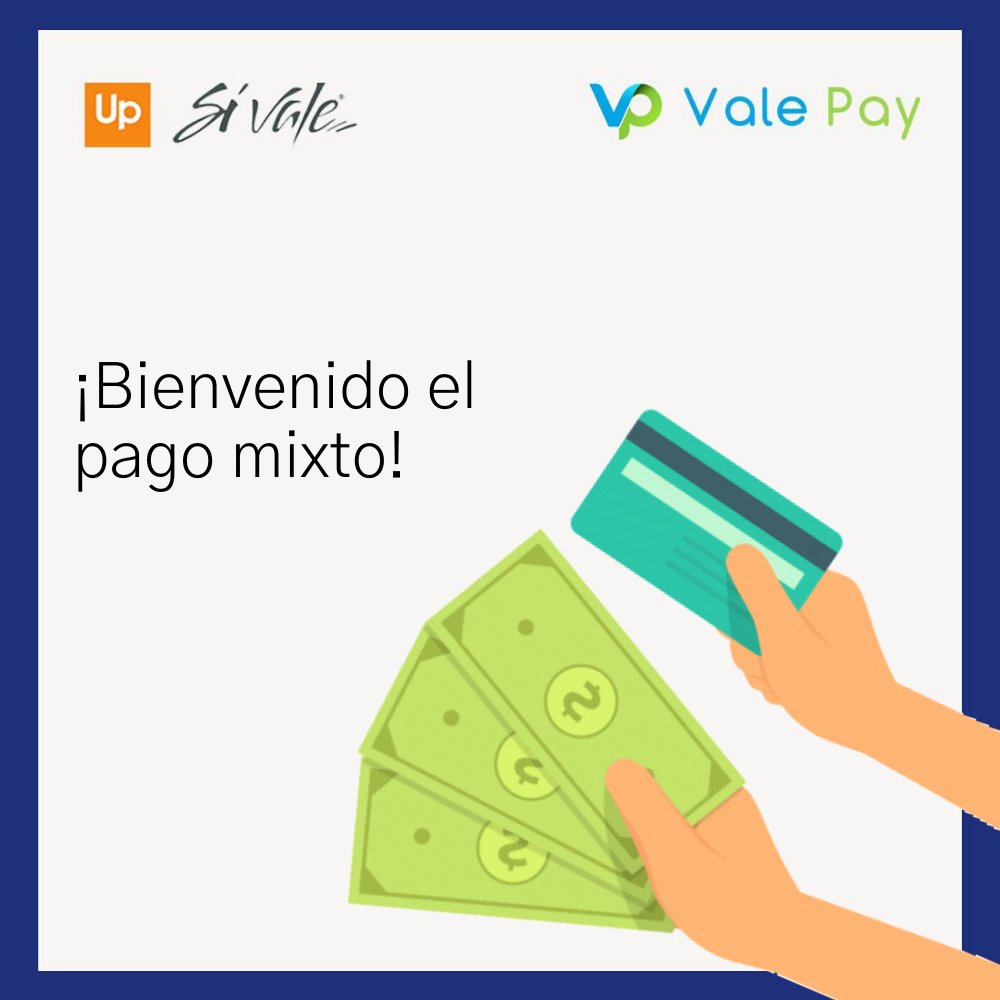 vale_pay's tweet photo. Desde hoy, ya puedes elegir el pago mixto al momento de hacer tus compras desde nuestra plataforma.🎉

¿Sabes cómo funciona?⬇️⬇️⬇️

 Al momento de comprar, podrás elegir dos o más métodos de pago para cubrir una misma compra.💳💰

Compra como quieres ➡️ https://t.co/PrRYoLLgbw https://t.co/pEQJq8uwTz