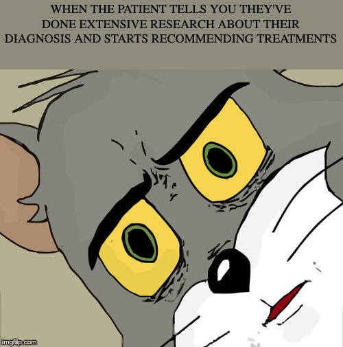 The_GreatNurse's tweet photo. When patients think they know more than you despite your years of nursing school and experience 😂😂

#nursing #nurselife #nursingproblems #patienthumor #patientmemes https://t.co/cEJENHcwtD