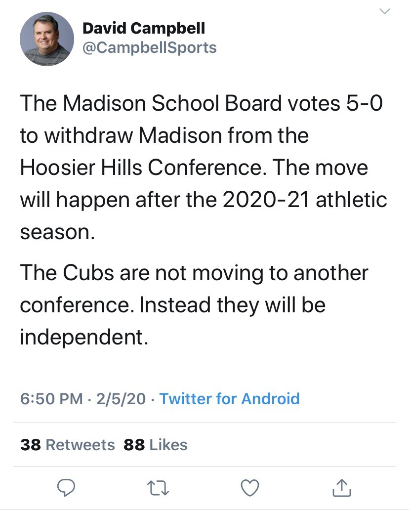 north_barstool's tweet photo. BREAKING: Columbus East will lose a tough conference opponent, in effect starting next year. The Cubs are one of multiple powerhouse opponents for the Olympians in the HHC. Olympian’s schedule should still be tough throughout the HHC https://t.co/eBTaNZCjQV