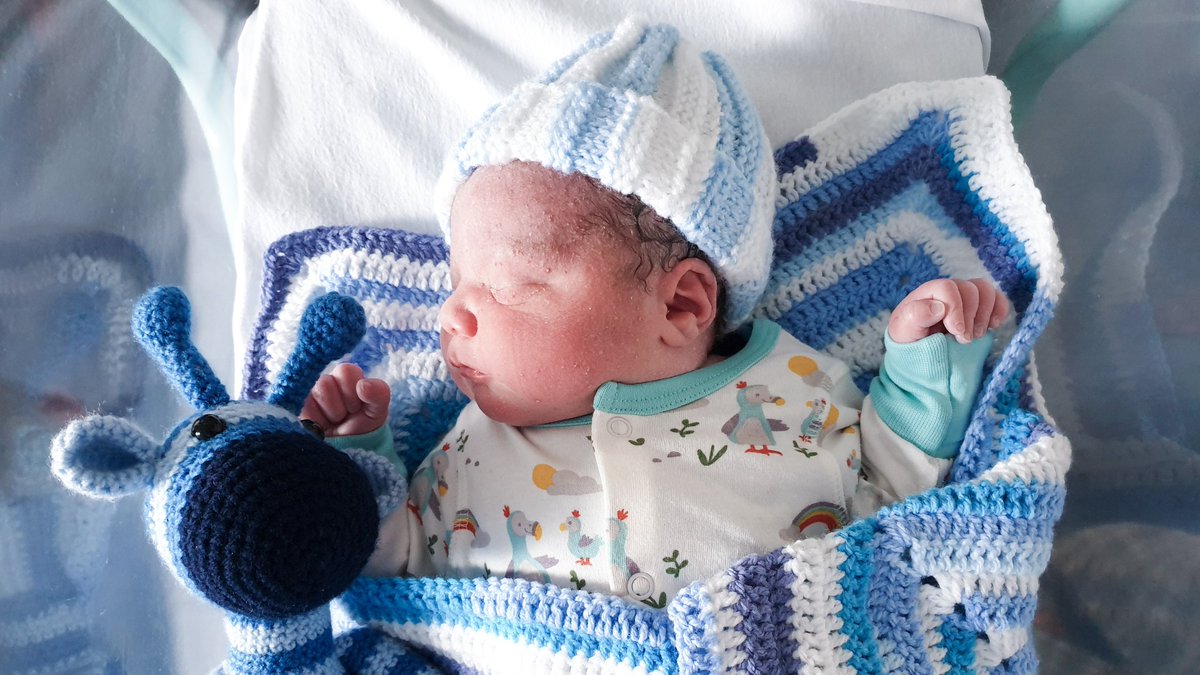 Welcome to the world Munchkin.

Our son was born at 11:28 on Sunday 9th February 2020 weighing 8lbs 7oz.

Born exactly 2 weeks before his due date, he's absolutely perfect &amp; we're all besotted with him, especially his super proud big sisters!