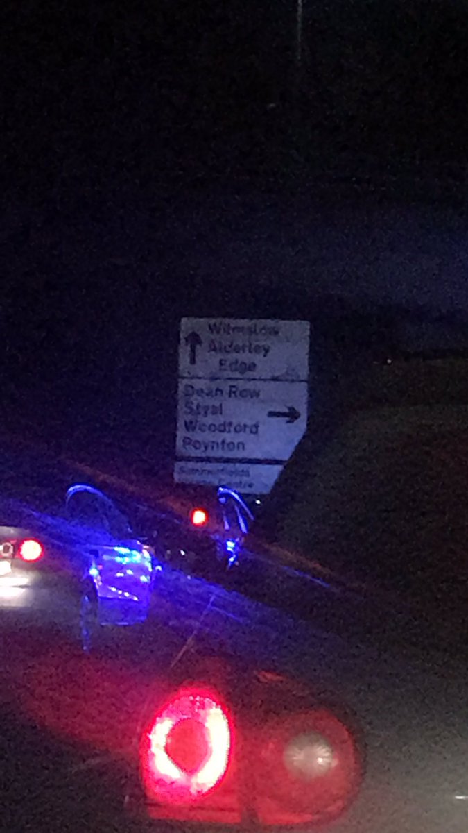 Nasty car crash on Dean Row Roundabout #DeanRow #Wilmslow #Cheshire. Avoid the A34 towards #AlderleyEdge and #Macclesfield Four police cars and three ambulances. Hope they’re okay