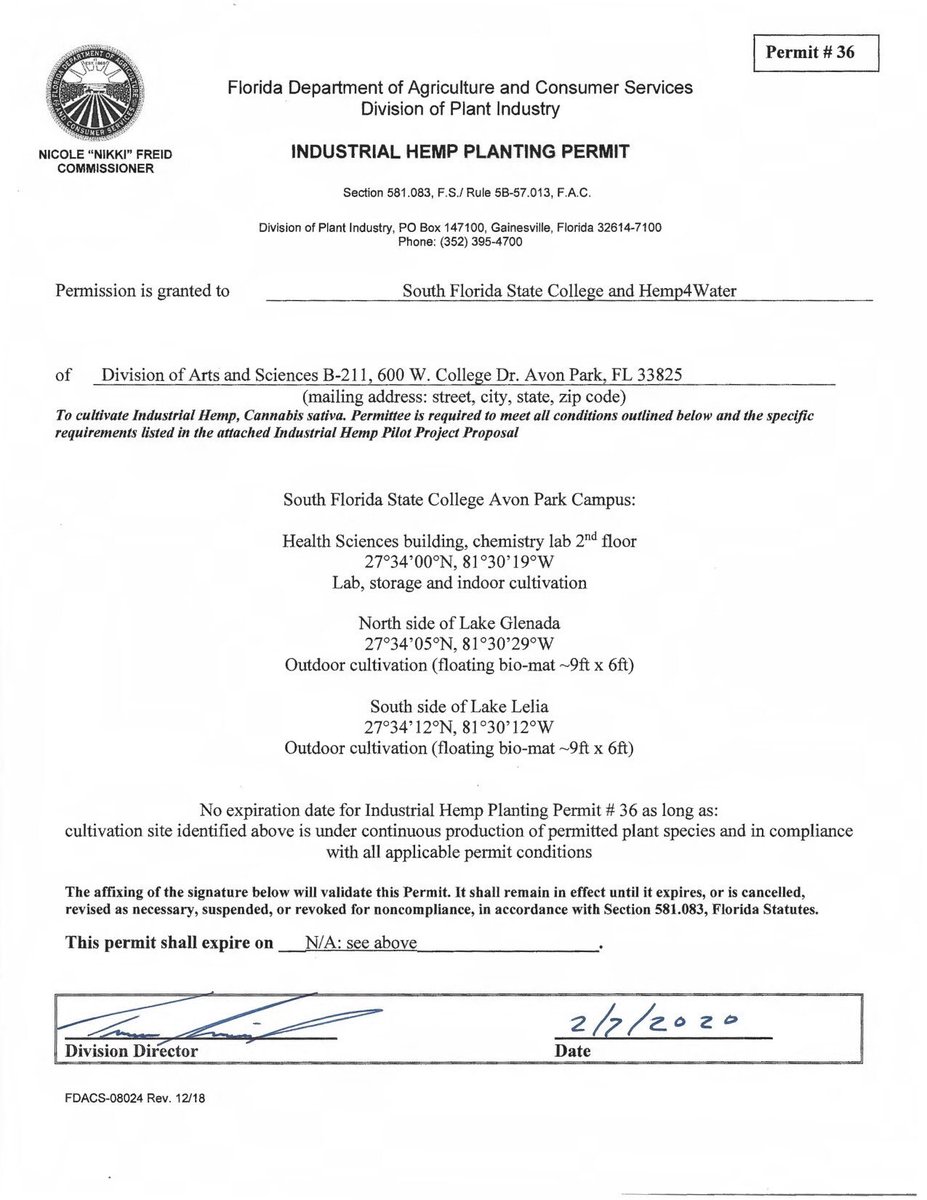 hemp4water's tweet image. We have our permit!  Time to #cleanwater