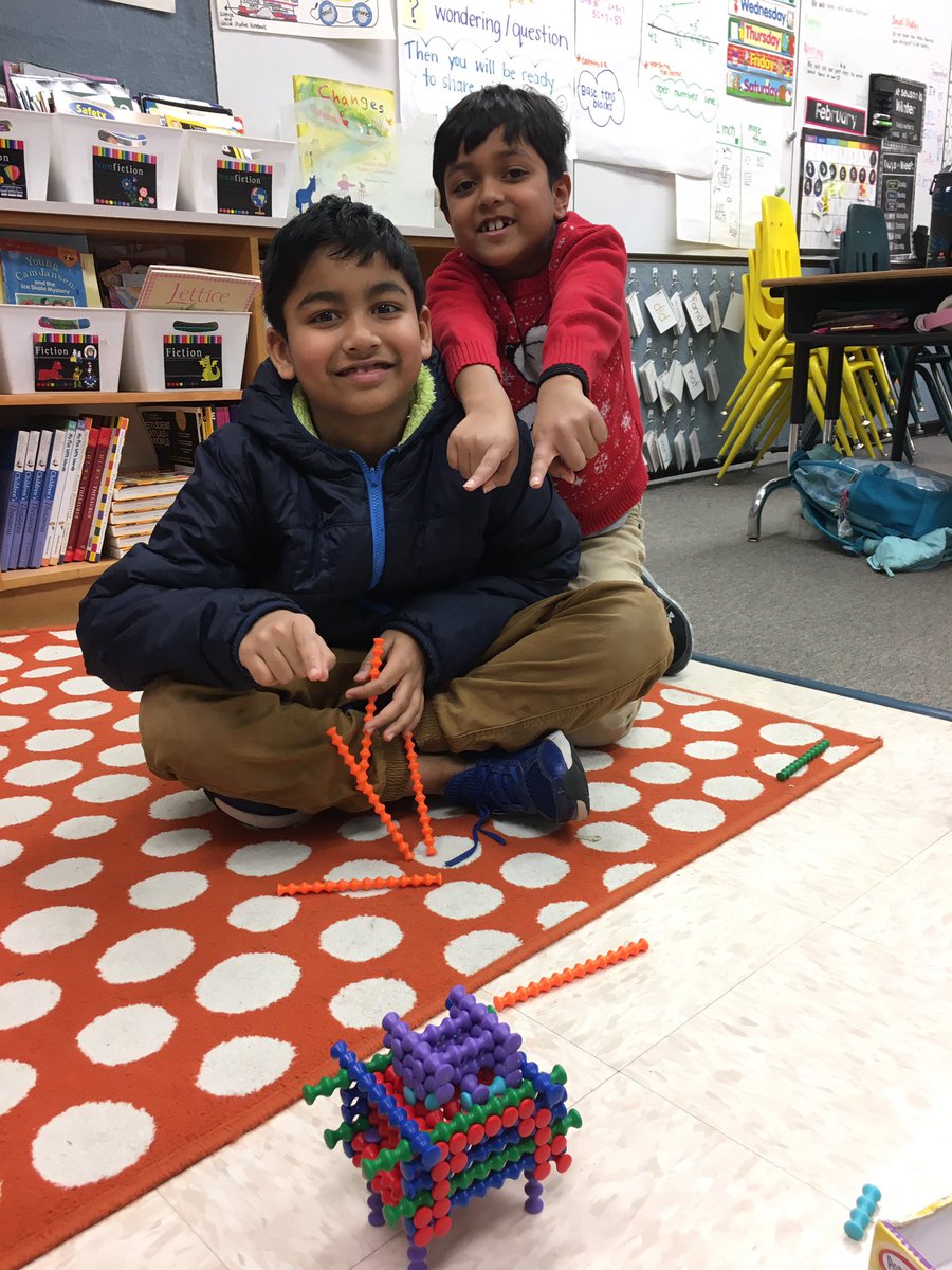 kdpaxson's tweet photo. Showing creativity during indoor recess #learningthroughplay (students built a Powhatan longhouse and designed an art set for home) https://t.co/blSRISTgDx