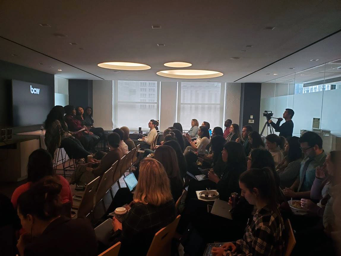 PRCouncil's tweet photo. Next up in our #BlackHistoryMonth Spotlight, @BCWGlobal hosted a panel on the Black Experience in news media today. Panelists shared their personal experiences, media strategies and best practices for clients to amplify #diversity &amp; #inclusion initiatives. #PR #bhm #bhm2020 https://t.co/lNVhfbRcCt