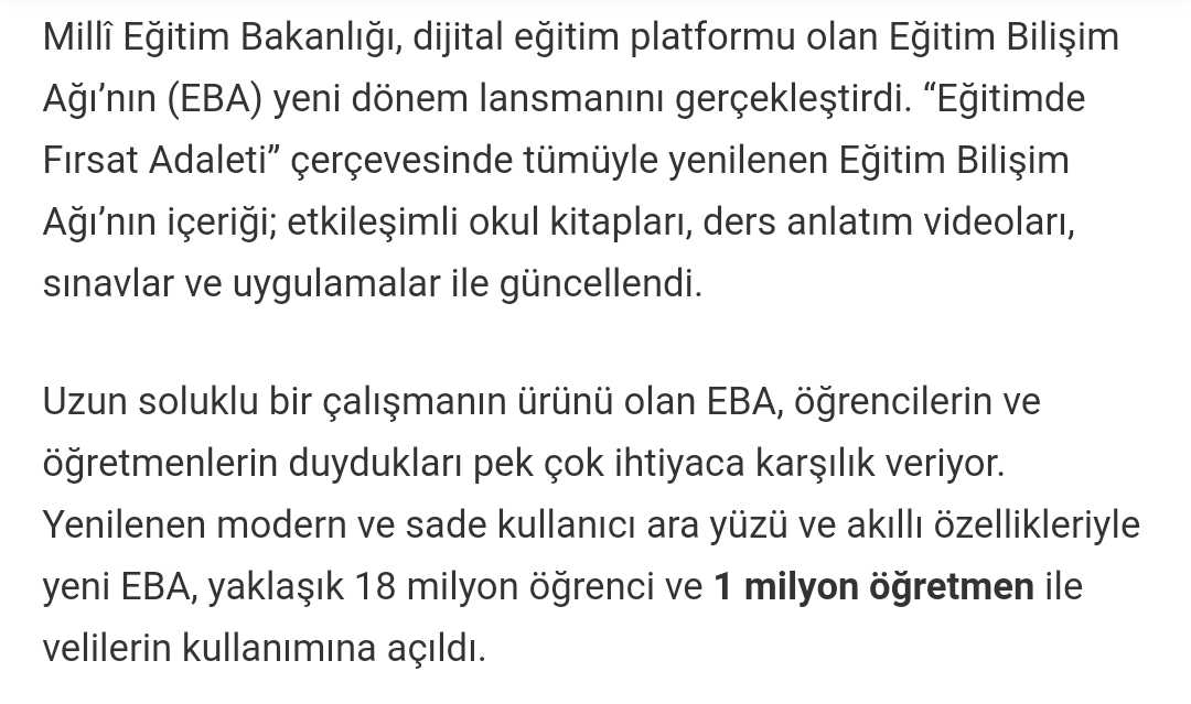 75Mtal's tweet photo. MEB, “Yenilenen Eğitim Bilişim Ağı (EBA) ve Akademik Destek” uygulamasını kamuoyuyla paylaştı. Tüm öğrenci ve öğretmenlerimizin  EBA sisteminde kullanabilecekleri aylık 3GB internet tanımlama adımları aşağıdaki gibidir. @Beylikduzu_mem
Haber👉 https://t.co/zZBsLXaxlx https://t.co/lVejCbE2Eb