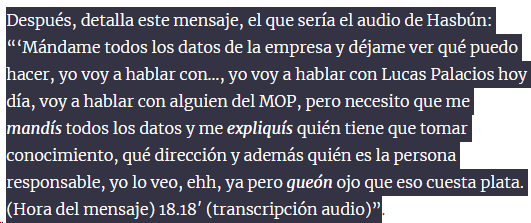 edalgomezn's tweet photo. Transcripciones de audios y de #WhatsApp : la denuncia del exintendente #Atton que dio origen al caso contra el exdiputado #Hasbún https://t.co/X0HTwjZ4Sl https://t.co/xznfa8Mxzb