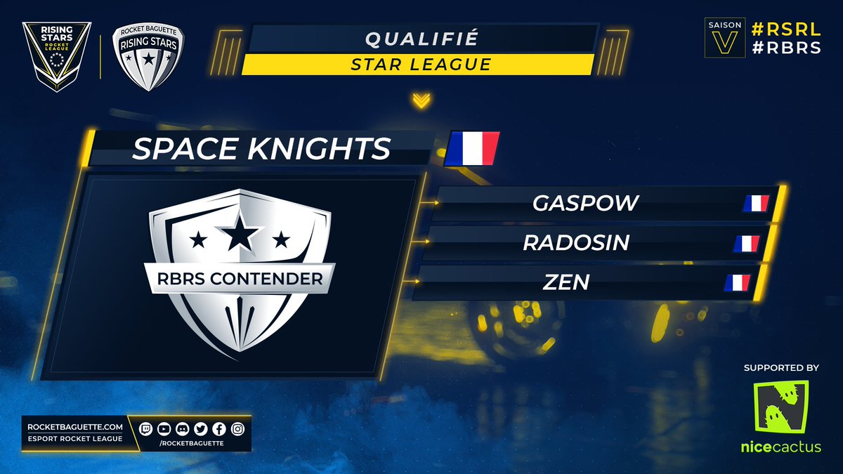 Ils sont là, les Chevaliers de l'espace, première équipe qualifiée ce soir !

Bienvenue en Star League #RBRS !